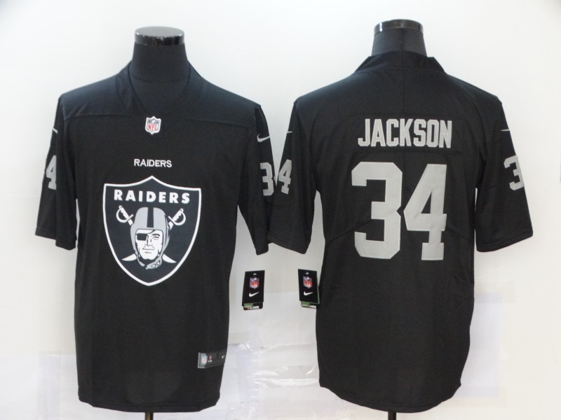 Men's Las Vegas Raiders #34 Bo Jackson Black Alternate Jersey